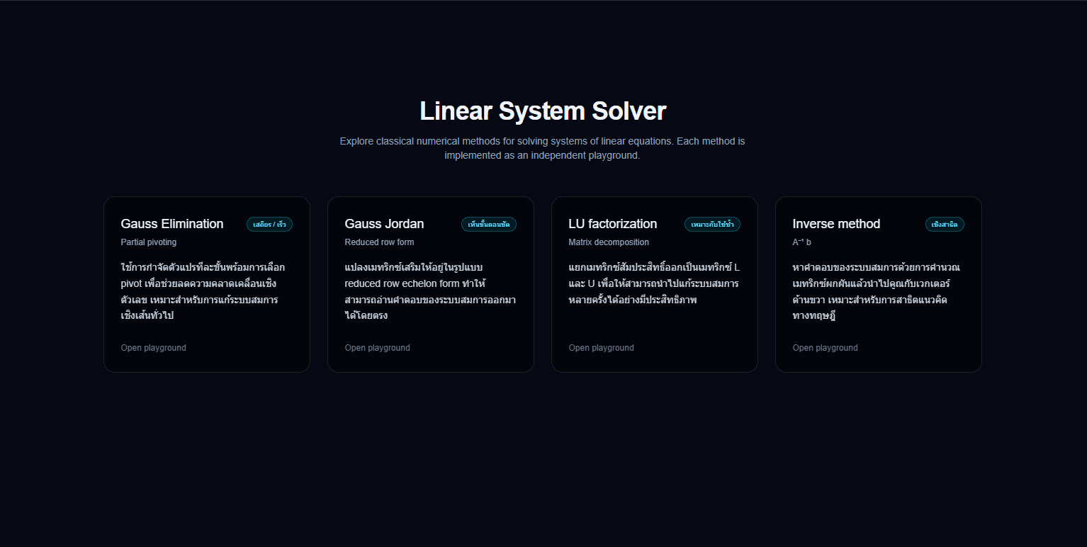 Linear System Solver preview